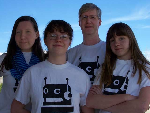 Camille, Melanie, Wayne, Natalie, and Cassie (not shown)  ready to help as members of The Educated Robot team